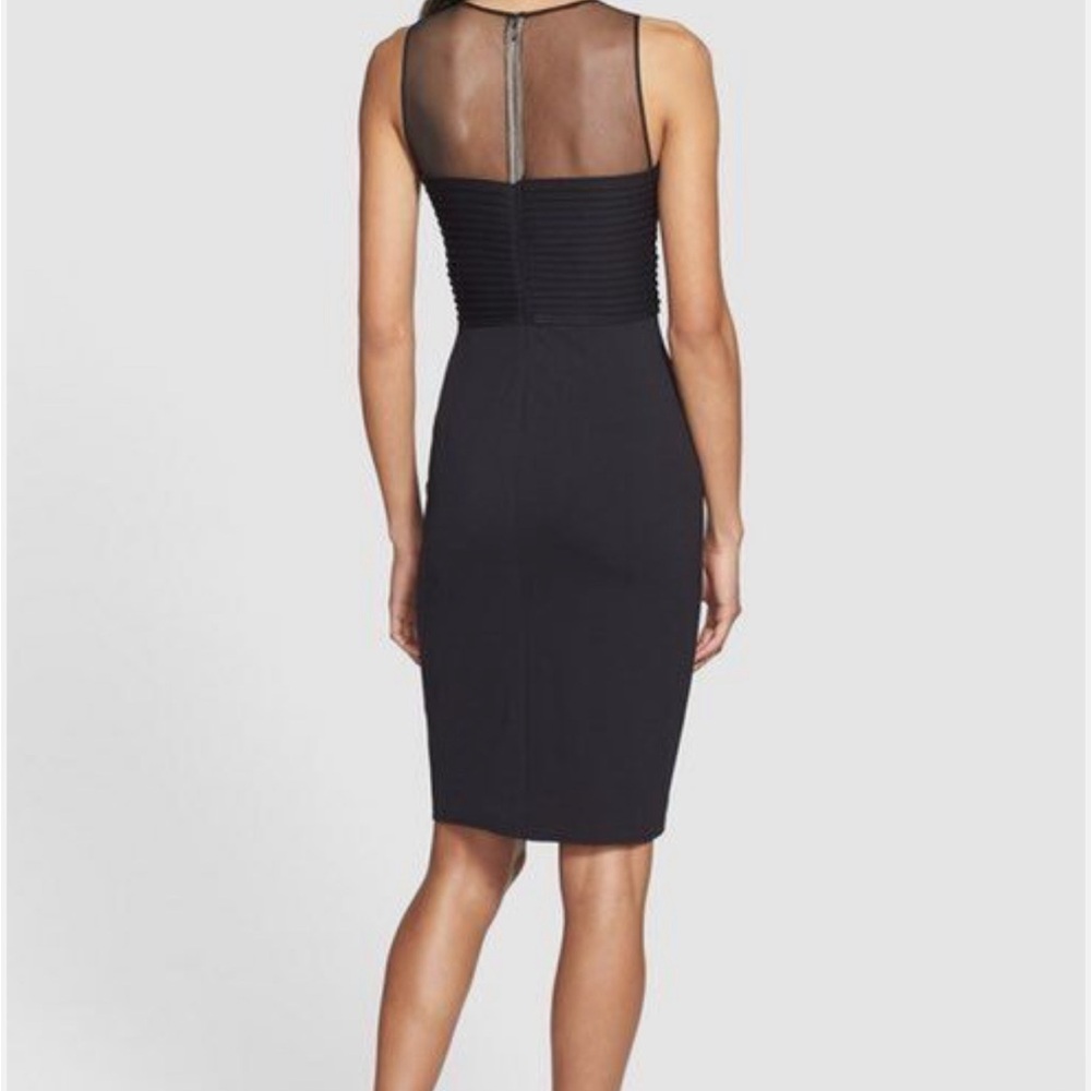 SWEETHEART JERSEY SHEATH WITH ILLUSION NECKLINE - Picture 3 of 7